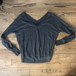 Long sleeved v neck tee